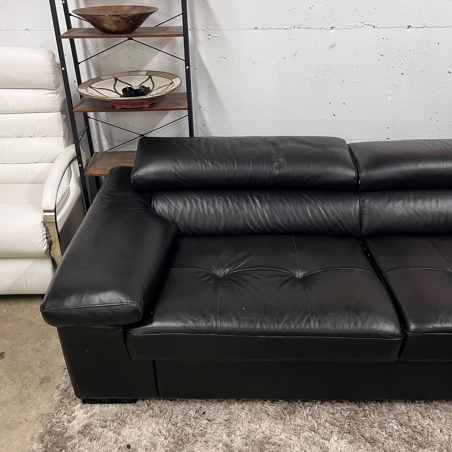 Scan design leather sectional