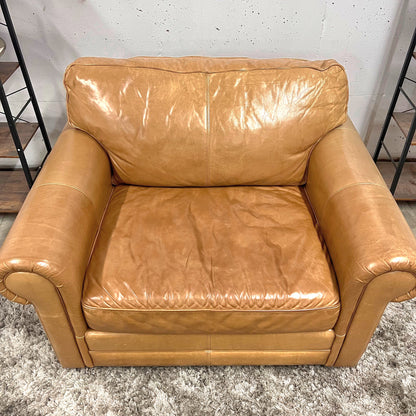 Legacy leather armchair. Cognac decorative chair