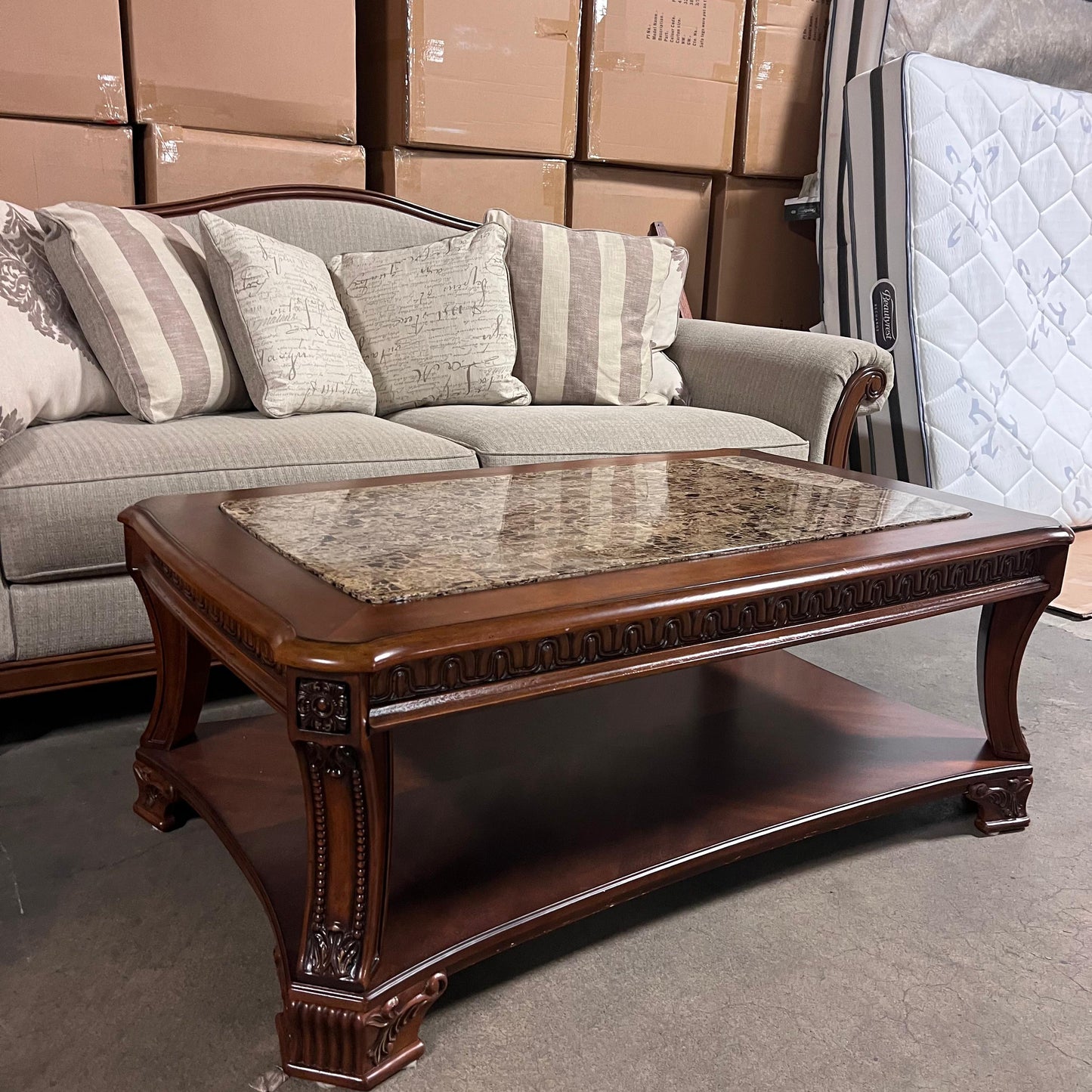 Ashley North Shore Coffee Table + End Table – Retailed $2,000