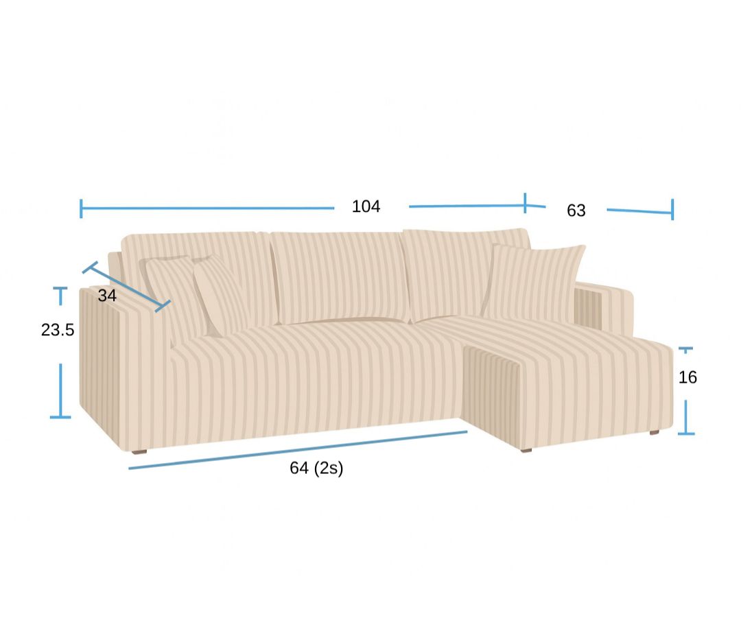 Casa Bella New Corduroy sectional
