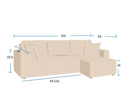 Casa Bella New Corduroy sectional
