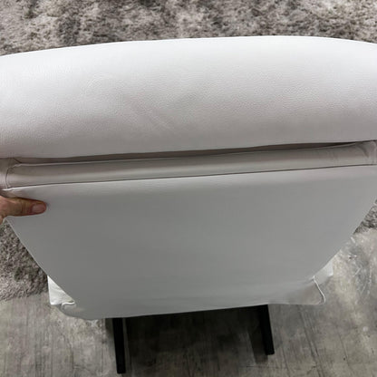 La z boy genuine recliner. White leather reclining chair.
